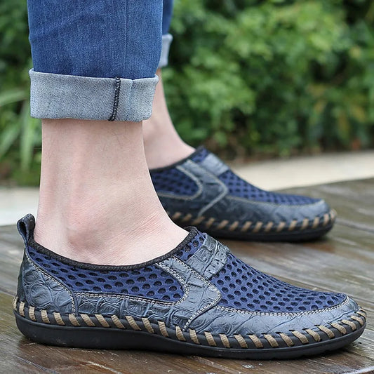 Viktor's Breathable Leather Mesh Footwear
